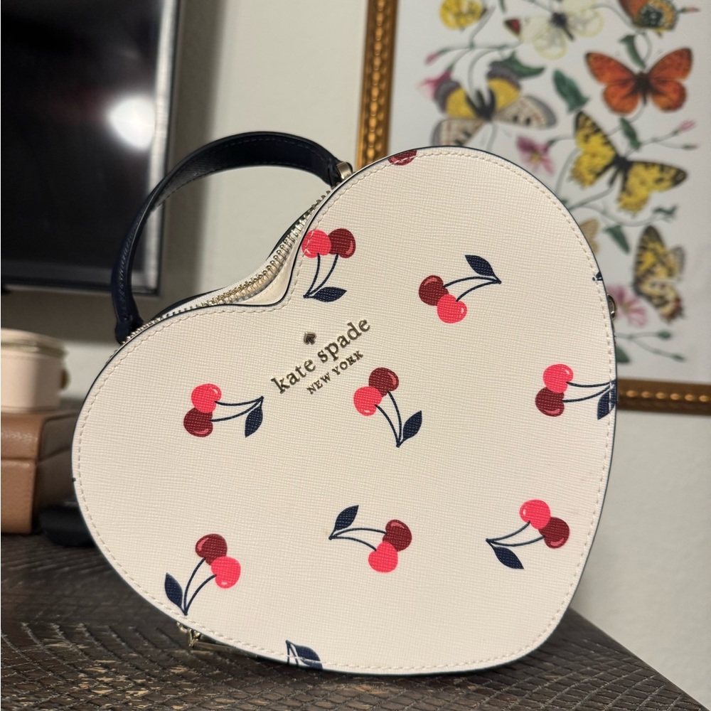 Kate Spade Heart-Shaped Bag with Cherry Design